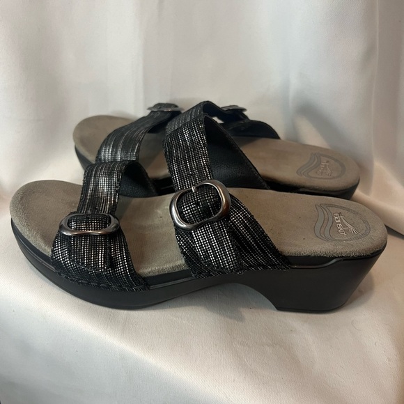 Dansko Black Sandals with Adjustable Straps and Contoured Footbed - Picture 3 of 8